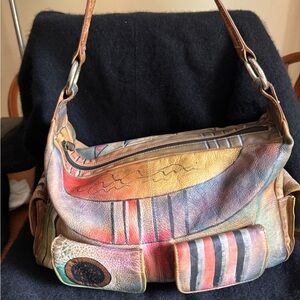 Leather Anuschka shoulder bag
